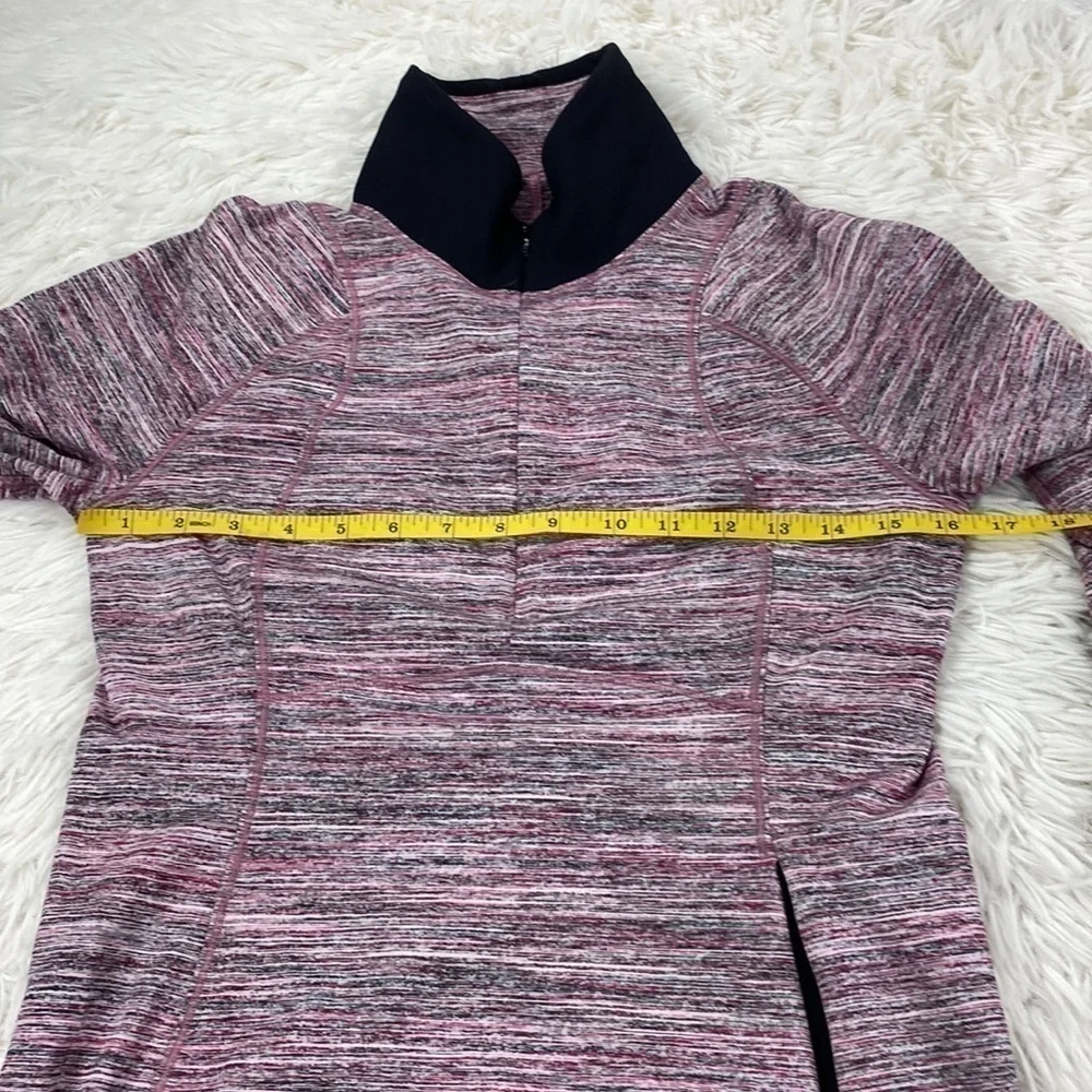 Lululemon Runderful 1/2 Zip Space Dye Camo Berry Rumble Multi / Black